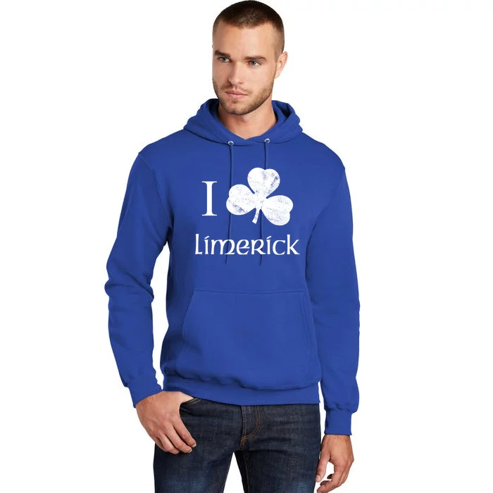 Limerick Ireland Love Irish Shamrock Heart St Paddys Day Gift Tall Hoodie