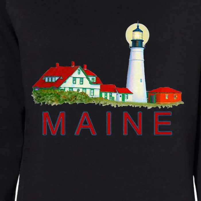 Lighthouse In MainePortland Head LighthouseCape Elizabeth Womens California Wash Sweatshirt