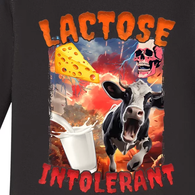 Lactose Intolerant Meme Baby Long Sleeve Bodysuit