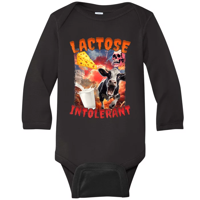 Lactose Intolerant Meme Baby Long Sleeve Bodysuit