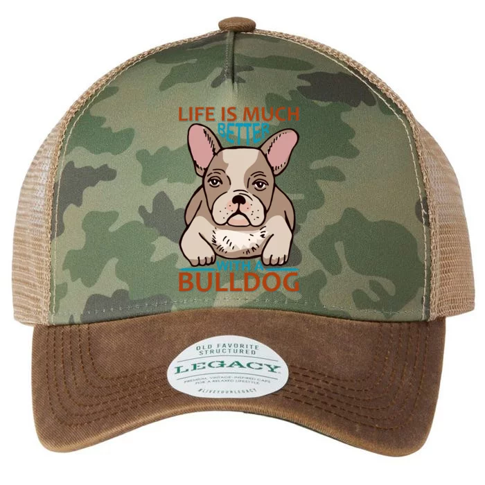 Life Is Much Better With A Bulldog Legacy Tie Dye Trucker Hat