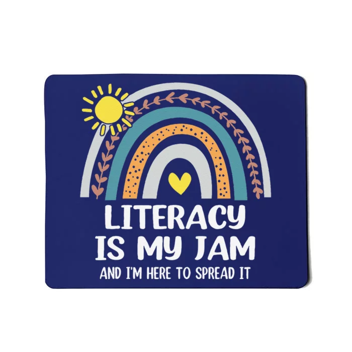 Literacy Is My Jam Literacy Teacher Reading Interventionist Mousepad