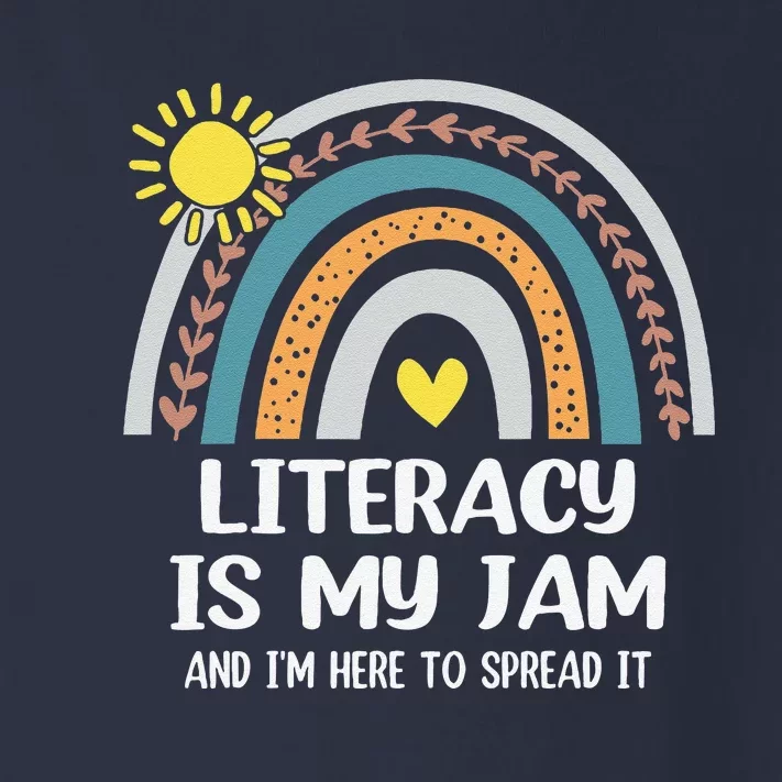 Literacy Is My Jam Literacy Teacher Reading Interventionist Toddler Long Sleeve Shirt