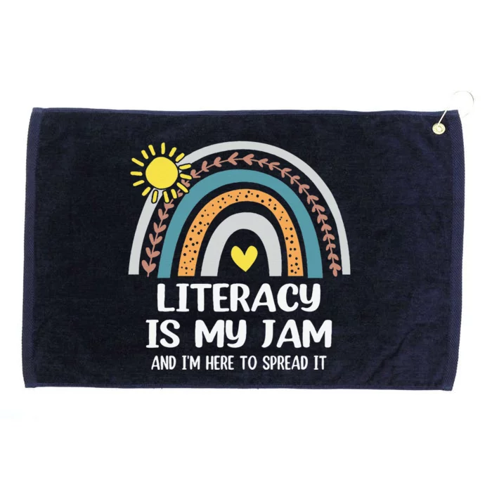 Literacy Is My Jam Literacy Teacher Reading Interventionist Grommeted Golf Towel