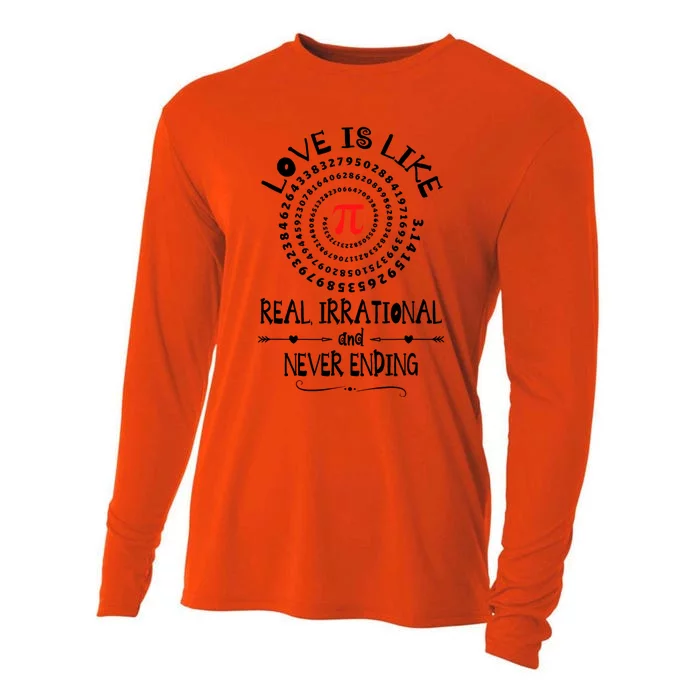 Love Irrational Maths Piday Gift Cooling Performance Long Sleeve Crew