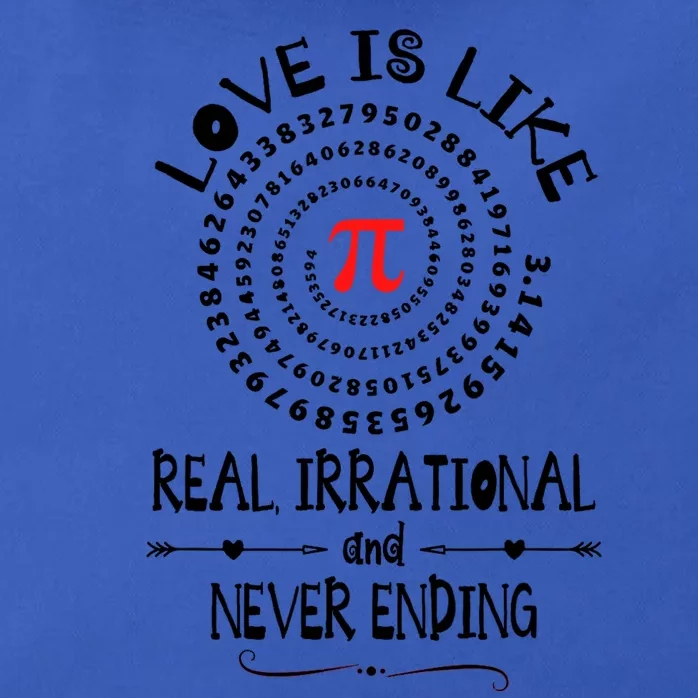 Love Irrational Maths Piday Gift Zip Tote Bag