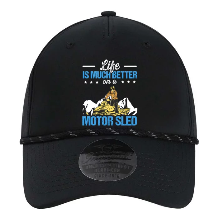 Life Is Much Better On A Motor Sled Snowmobile Riding Cute Gift Performance The Dyno Cap