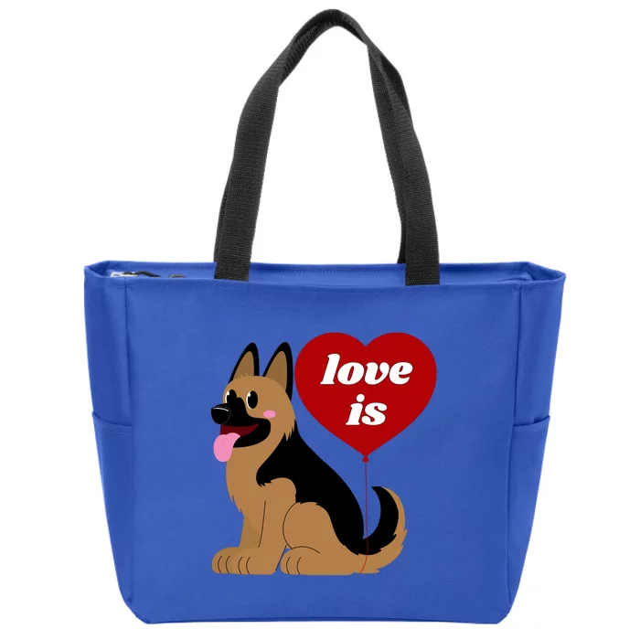 Love Is My Dog German Shepherd Dogs Lover Zip Tote Bag