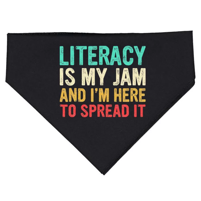 Literacy Is My Jam And IM Here To Spread It USA-Made Doggie Bandana