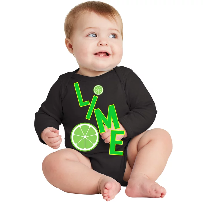 Lime Costume Baby Long Sleeve Bodysuit