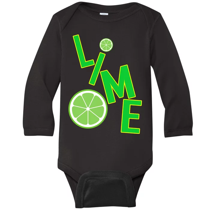 Lime Costume Baby Long Sleeve Bodysuit