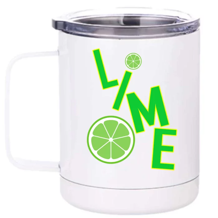 Lime Costume Front & Back 12oz Stainless Steel Tumbler Cup