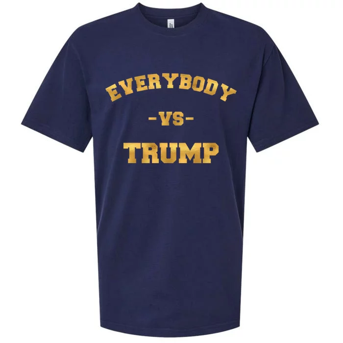 Limited Edition Everybody VS Trump Gold Print Sueded Cloud Jersey T-Shirt