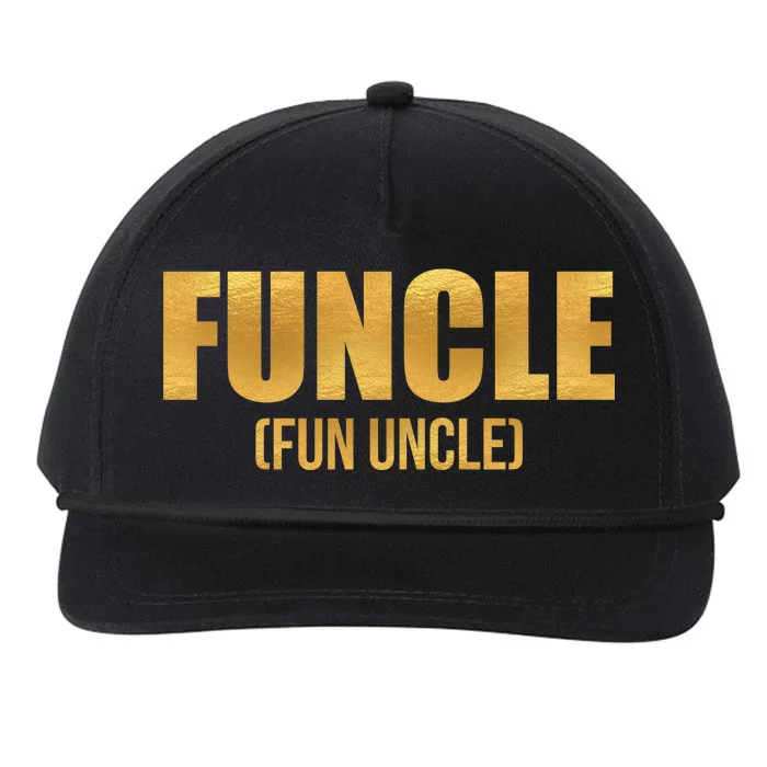 Limited Edition FUNCLE Fun Uncle Gold Print Snapback Five-Panel Rope Hat