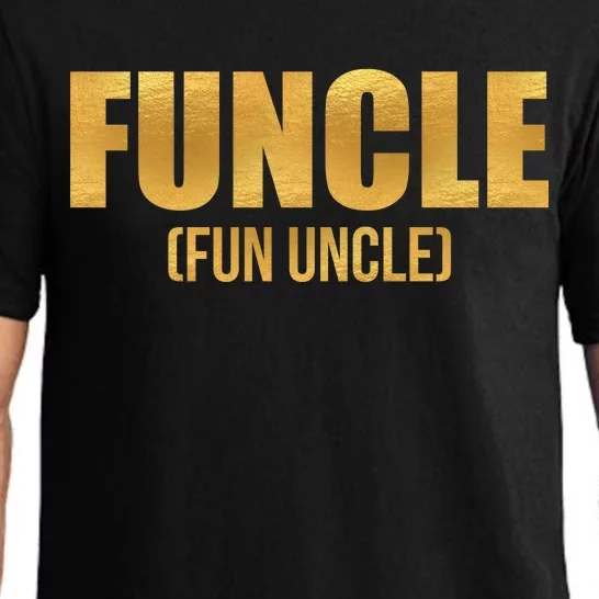 Limited Edition FUNCLE Fun Uncle Gold Print Pajama Set