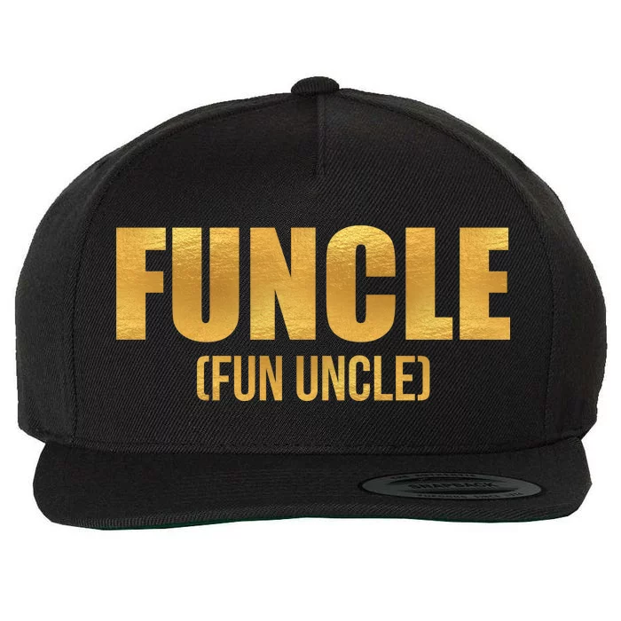 Limited Edition FUNCLE Fun Uncle Gold Print Wool Snapback Cap