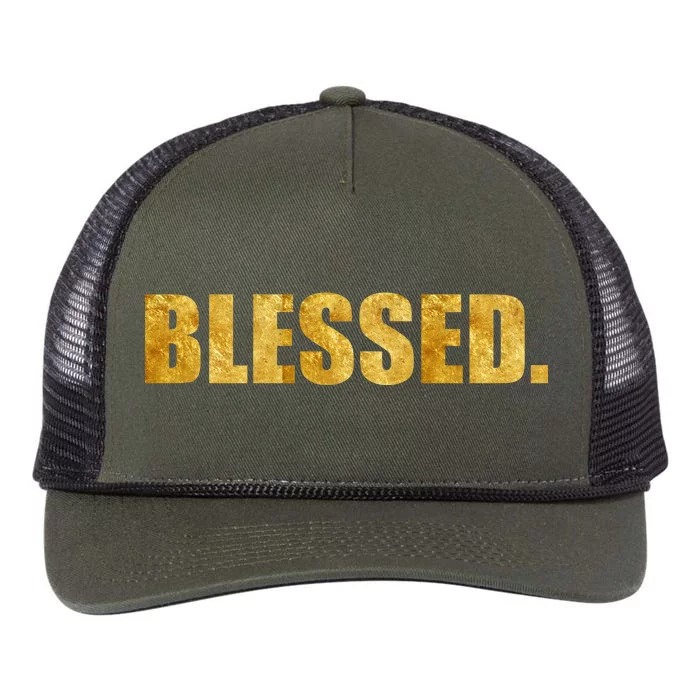 Limited Edition Gold Blessed Retro Rope Trucker Hat Cap