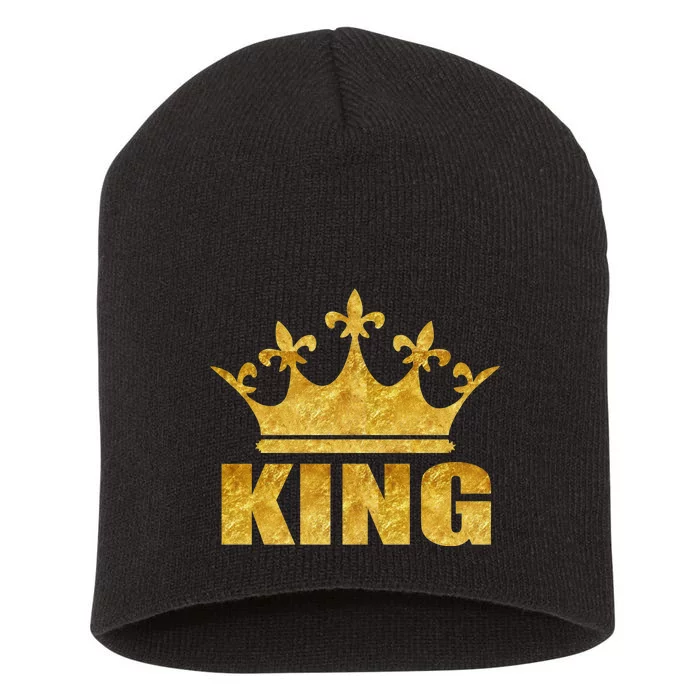 Limited Edition King Gold Print Short Acrylic Beanie