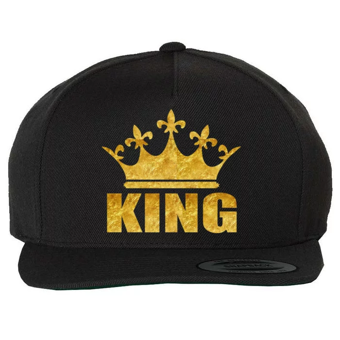 Limited Edition King Gold Print Wool Snapback Cap