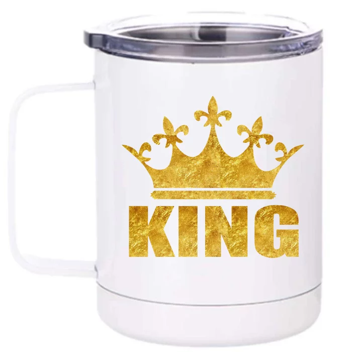 Limited Edition King Gold Print Front & Back 12oz Stainless Steel Tumbler Cup