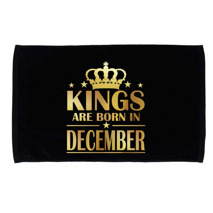 Limited Edition Kings Are Born in December Gold Print Microfiber Hand Towel