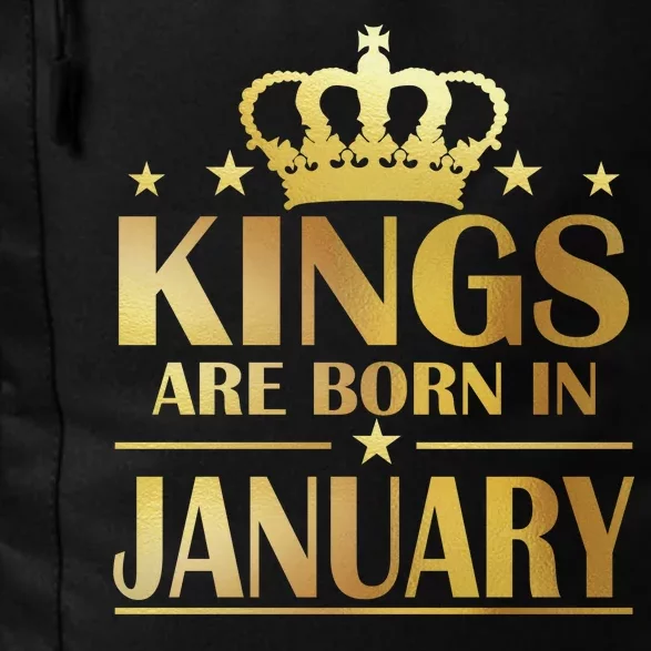 Limited Edition Kings Are Born in January Gold Print Daily Commute Backpack