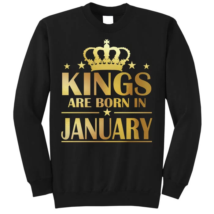 Limited Edition Kings Are Born in January Gold Print Tall Sweatshirt