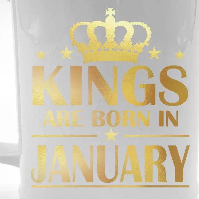 Limited Edition Kings Are Born in January Gold Print Front & Back Beer Stein