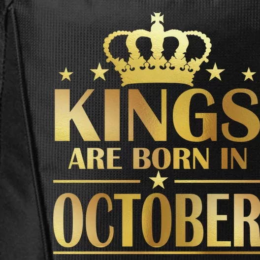 Limited Edition Kings Are Born in October Gold Print City Backpack