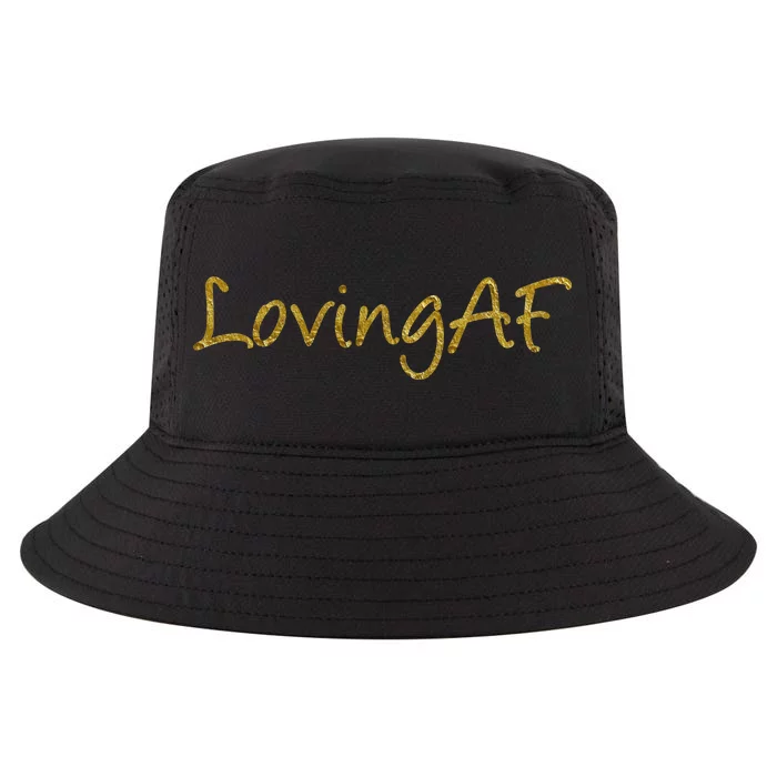 Limited Edition Loving AF Gold Font Cool Comfort Performance Bucket Hat