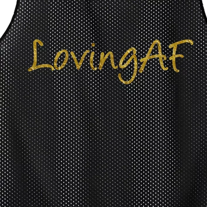 Limited Edition Loving AF Gold Font Mesh Reversible Basketball Jersey Tank