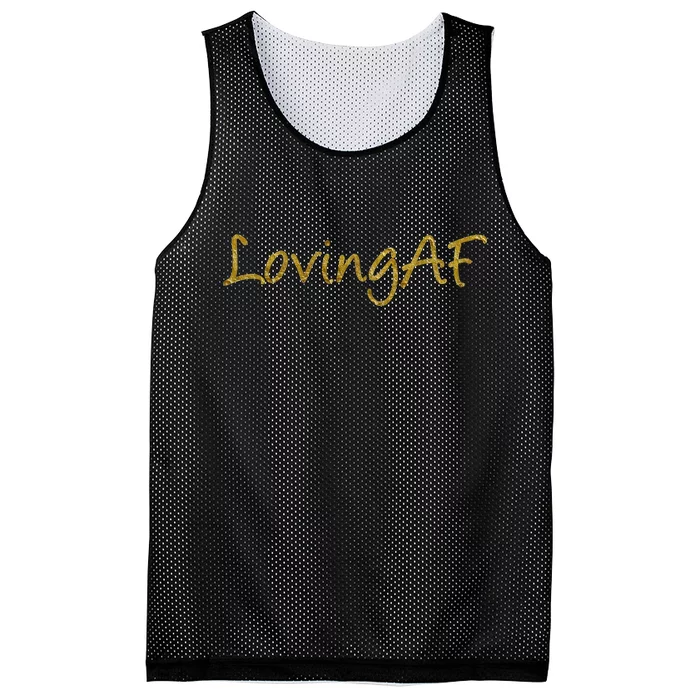 Limited Edition Loving AF Gold Font Mesh Reversible Basketball Jersey Tank