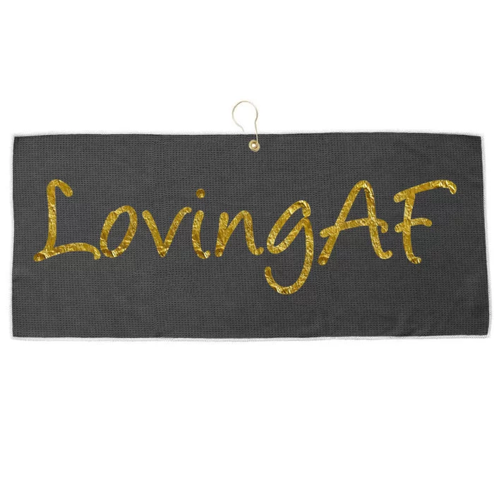 Limited Edition Loving AF Gold Font Large Microfiber Waffle Golf Towel