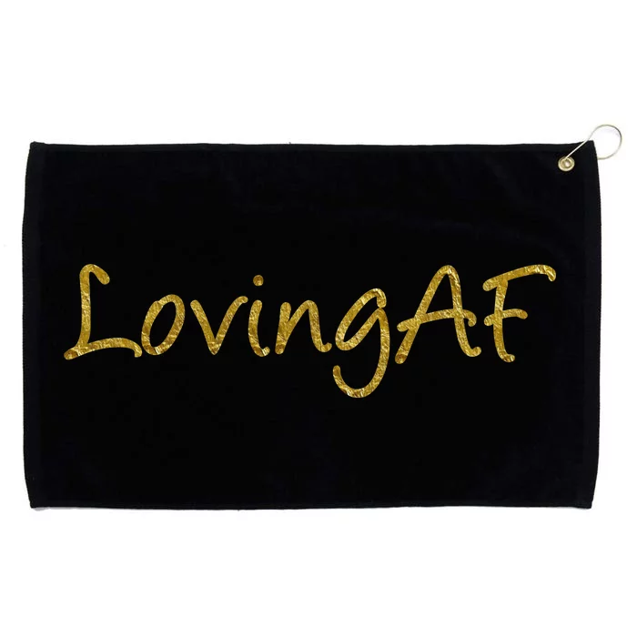 Limited Edition Loving AF Gold Font Grommeted Golf Towel