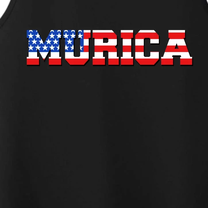 Limited Edition Murica Fourth of July USA Flag Performance Tank