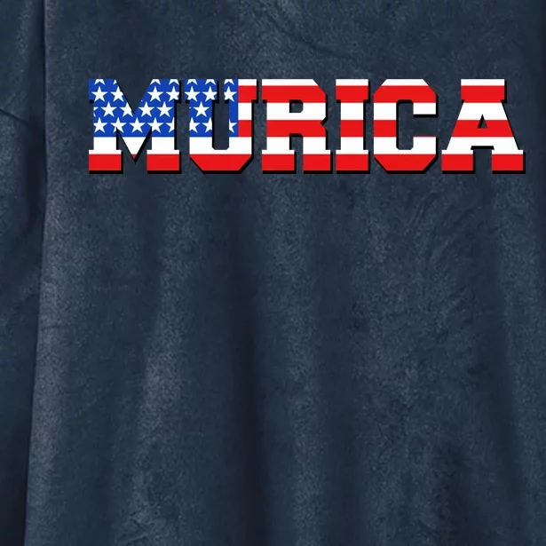 Limited Edition Murica Fourth of July USA Flag Hooded Wearable Blanket