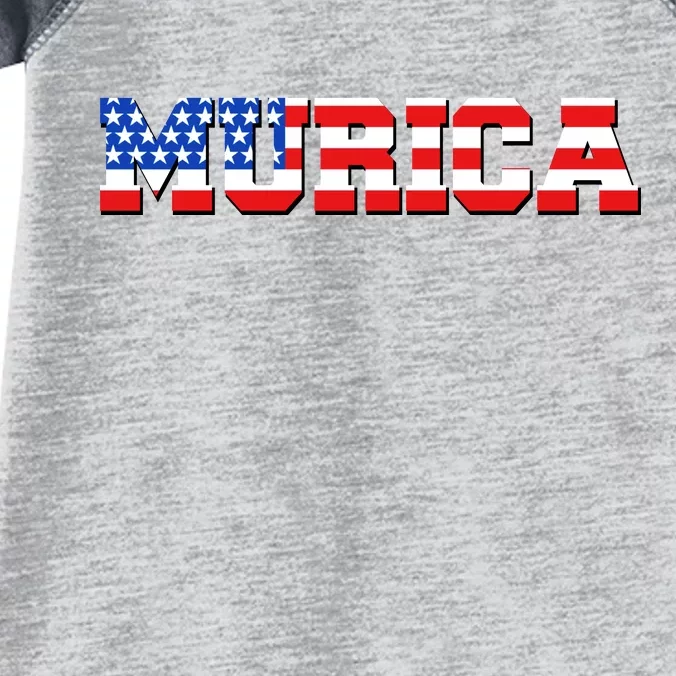 Limited Edition Murica Fourth of July USA Flag Infant Baby Jersey Bodysuit