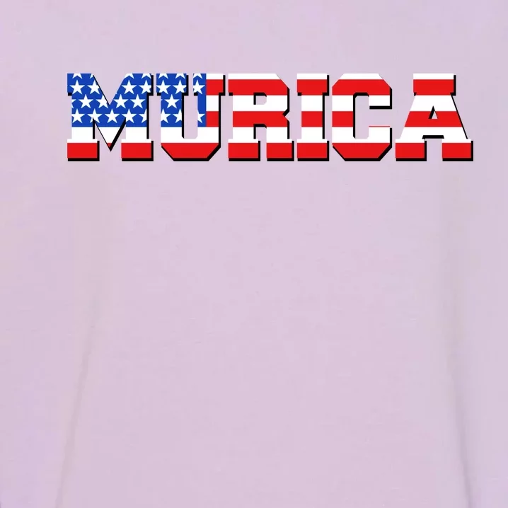 Limited Edition Murica Fourth of July USA Flag Garment-Dyed Sweatshirt