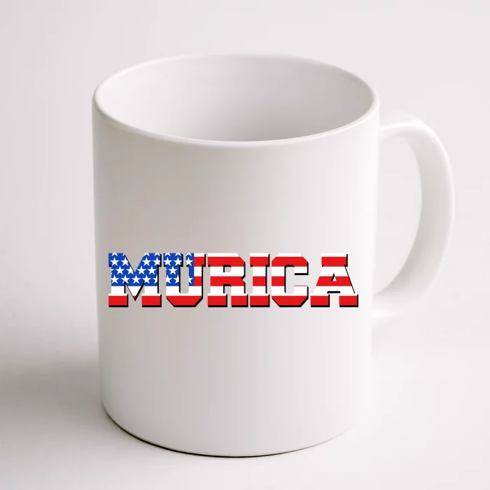 Limited Edition Murica Fourth of July USA Flag Front & Back Coffee Mug