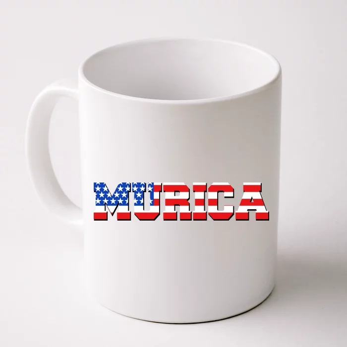 Limited Edition Murica Fourth of July USA Flag Front & Back Coffee Mug