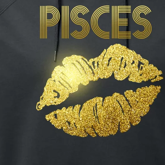 Limited Edition Pisces Zodiac Birthday Golden Lips Performance Fleece Hoodie