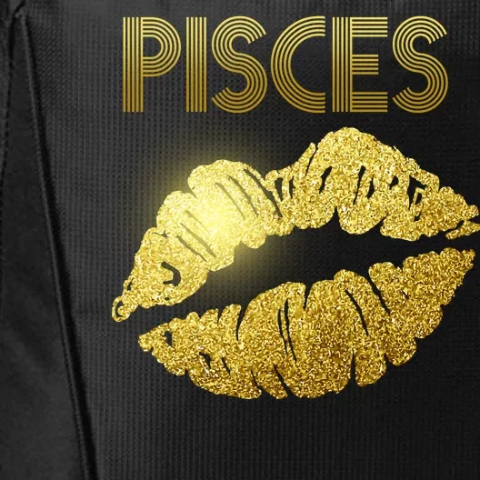 Limited Edition Pisces Zodiac Birthday Golden Lips City Backpack