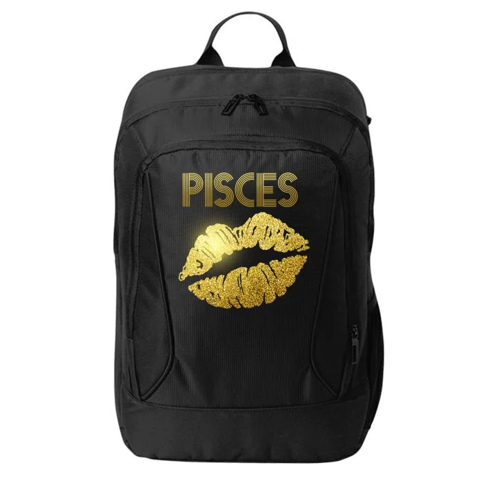 Limited Edition Pisces Zodiac Birthday Golden Lips City Backpack