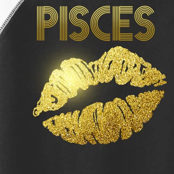 Limited Edition Pisces Zodiac Birthday Golden Lips Toddler Fine Jersey T-Shirt