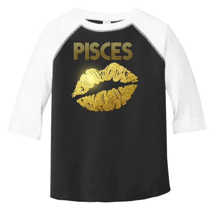 Limited Edition Pisces Zodiac Birthday Golden Lips Toddler Fine Jersey T-Shirt