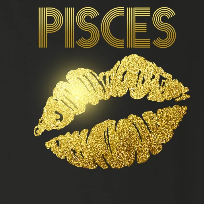 Limited Edition Pisces Zodiac Birthday Golden Lips Toddler Long Sleeve Shirt