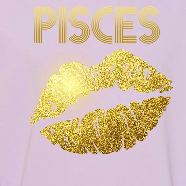 Limited Edition Pisces Zodiac Birthday Golden Lips Garment-Dyed Sweatshirt