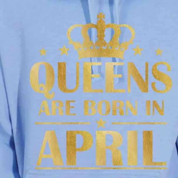 Limited Edition Queens Are Born In April Unisex Surf Hoodie