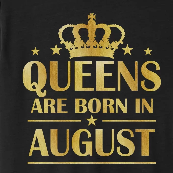 Limited Edition Queens Are Born In August Gold Print ChromaSoft Performance T-Shirt