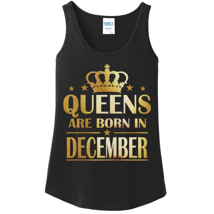 Limited Edition Queens Are Born In December Ladies Essential Tank